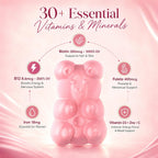 Vccvaa Gominolas Multivitamínicas Sin Azúcar para Mujeres 14+ con Hierro, Inositol, Folato, Vitaminas A C D3 E B12 K2, Mezcla de Hierbas y Minerales – 60 unidades