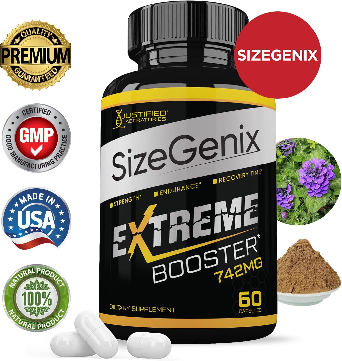 Sizegenix Fórmula Avanzada para la Salud Masculina - 600 Cápsulas (10 Paquetes)