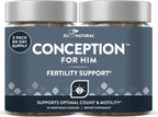 Eu Natural Conception for Him - Suplemento de Fertilidad Masculina con Ashwagandha, Folato y Zinc - Apoyo para el Recuento, Motilidad y Fuerza Espermática - 120 Cápsulas Vegetales