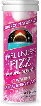 Source Naturals Wellness Fizz, Sabor Natural a Bayas - 10 Obleas