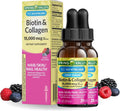 Biotina y Colágeno Líquido 15000μg, Sabor Natural a Bayas, Gotas para Cabello, Piel y Uñas (Pack de 2)