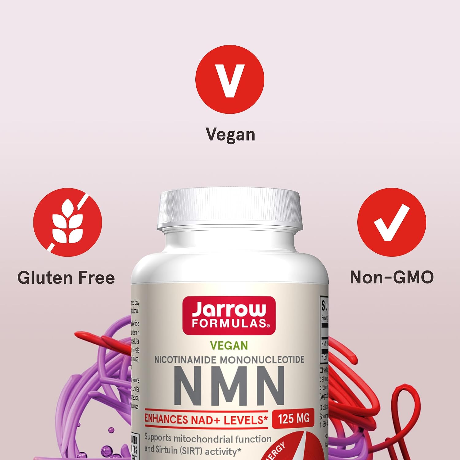 Jarrow Formulas Nicotinamida Mononucleótido (NMN) - 60 Comprimidos - Apoya la Producción de Energía