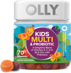 OLLY Kids Multivitamin & Probiotic Gummy - Gomitas Multivitamínicas con Probióticos para Niños, Sabor Berry, 70 Unidades