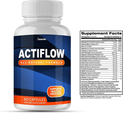Actiflow New Advanced Formula Supplement - 3 Packs 90 Days Supply
