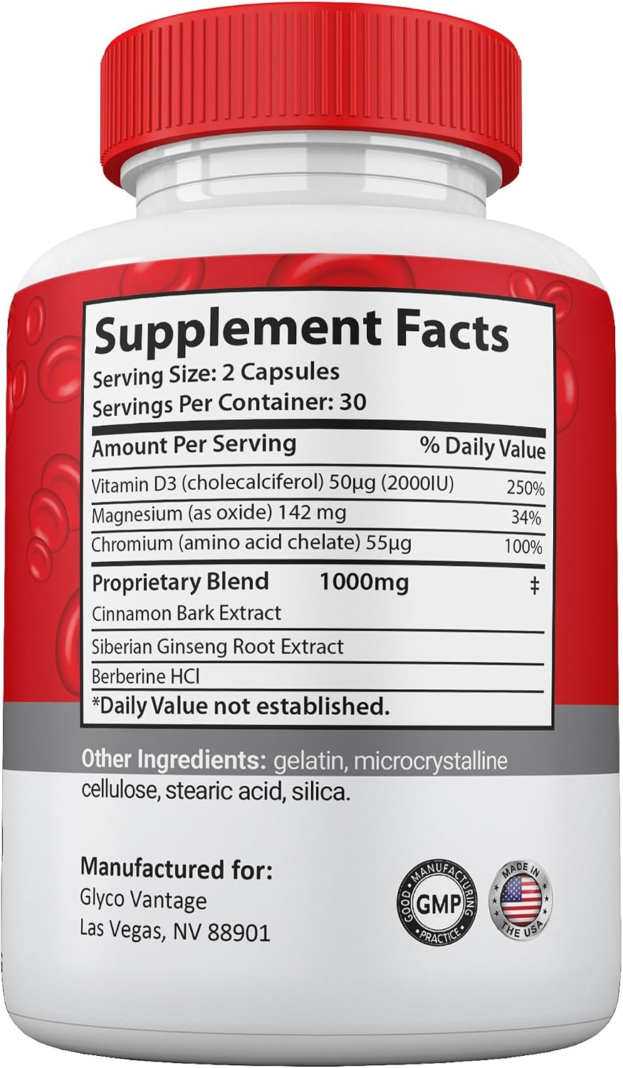Glyco Vantage Glyco Optimizer Cápsulas (2 Envases) – Suplemento Natural para Apoyo Sanguíneo