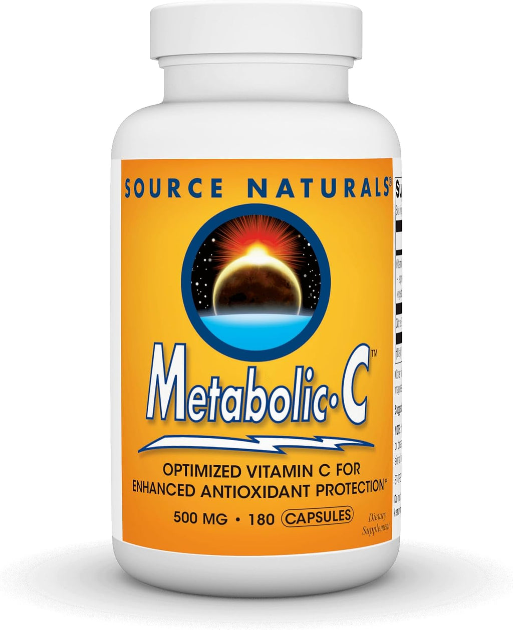 Source Naturals Metabolic C 500 mg Vitamina C, 180 Cápsulas