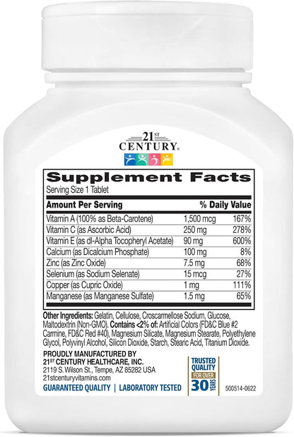 21st Century Ace Antioxidant, 75 Comprimidos – Mantenimiento de la salud de la piel y las mucosas. – Image 2