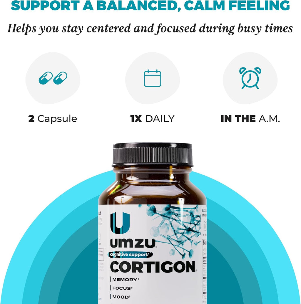 UMZU Cortigon - Suplemento con ginkgo biloba, fosfatidilserina, vitaminas B12 y B6