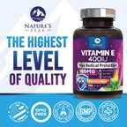 Vitamina E (DL-alfa-tocoferol) 180 mg por dosis - Cápsulas blandas - Apoyo antioxidante para piel, corazón e inmunidad - 120 cápsulas