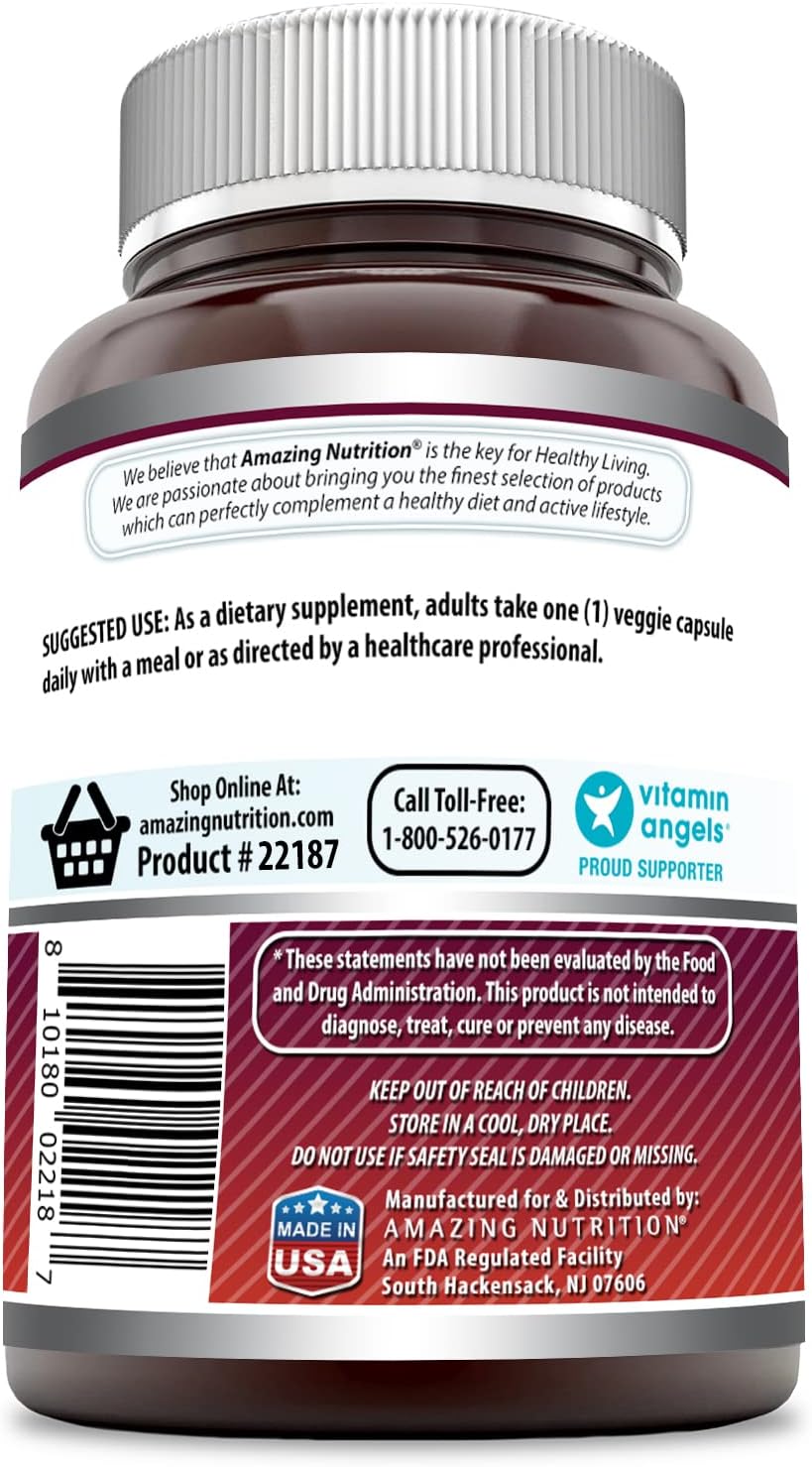 Amazing Formulas Quercetina 500 mg - 120 Cápsulas Veganas