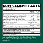 PlantFusion Organic Vitamin B-Complex, Suplemento Vegano de Alimentos Integrales para Energía y Metabolismo, B12 Metilada, Guayaba, Limón y Albahaca, No-GMO, Sin Gluten - 60 Cápsulas