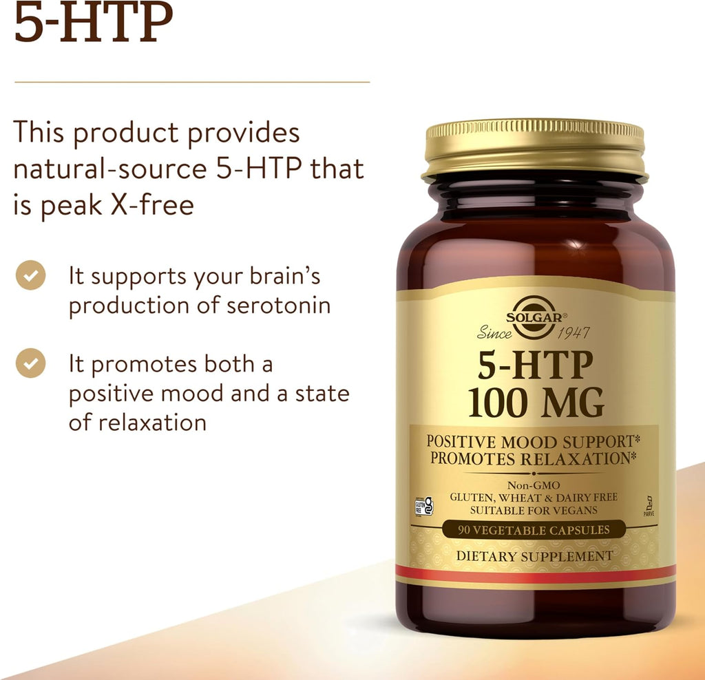 Solgar 5-HTP 100 mg, 90 Cápsulas Vegetales
