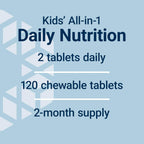 Life Extension Children's Formula Mix™ Multivitamínico para niños, 18 vitaminas y minerales, sabor a bayas, 120 comprimidos masticables
