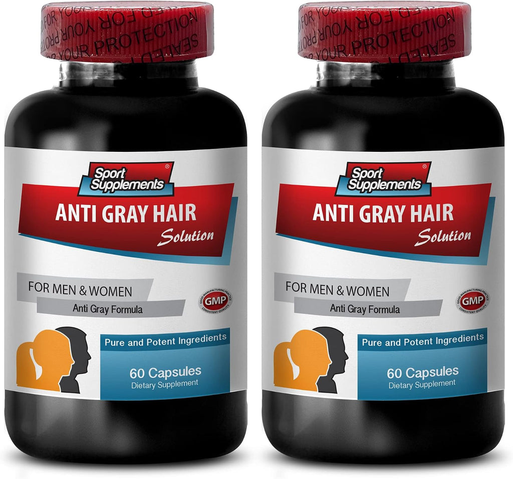 Restore Hair Color - Fórmula Anticanas Natural para Hombres y Mujeres - 2 Botes de 120 Cápsulas
