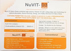 Nuvit D3 Vitamina D3 60000 IU Nano Shots - 8 unidades de 5 ml (Sabor Naranja Sin Azúcar)