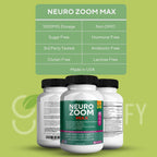 Neuro Zoom Max Extra Strength - Apoyo Cerebral con Ingredientes Herbales, 60 Cápsulas (2)
