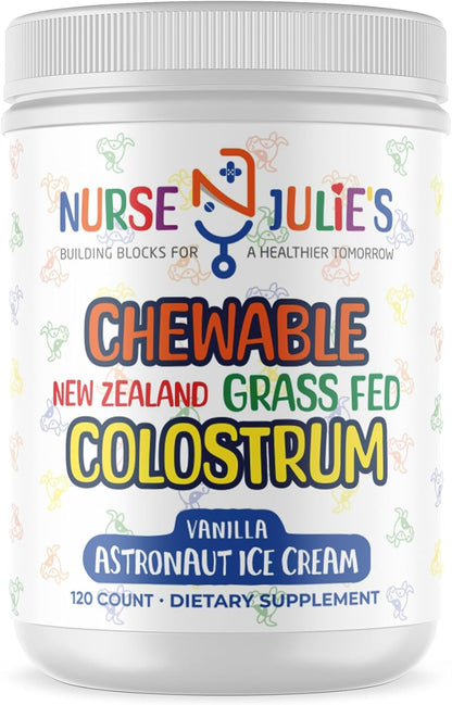 Colostro Masticable para Niños de Nurse Julie's - 120 Comprimidos - Apoyo Inmunitario y Digestivo – Image 1