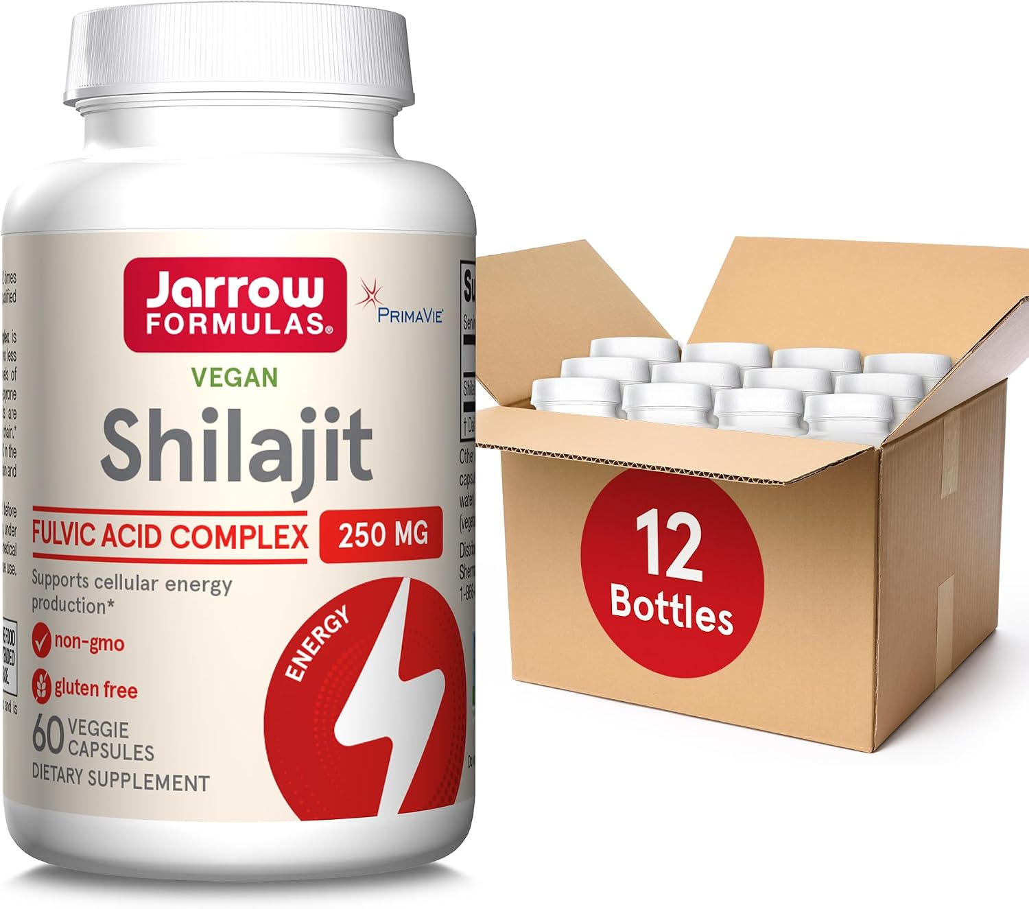 Jarrow Formulas Shilajit 250 mg - Complejo de Ácido Fúlvico - 60 Cápsulas Vegetales
