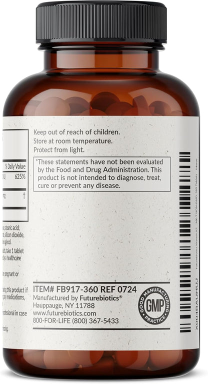 Futurebiotics Vitamina K2 con D3, 5000 UI de Vitamina D3 y 90 mcg de Vitamina K2 MK-7, 360 comprimidos – Image 7