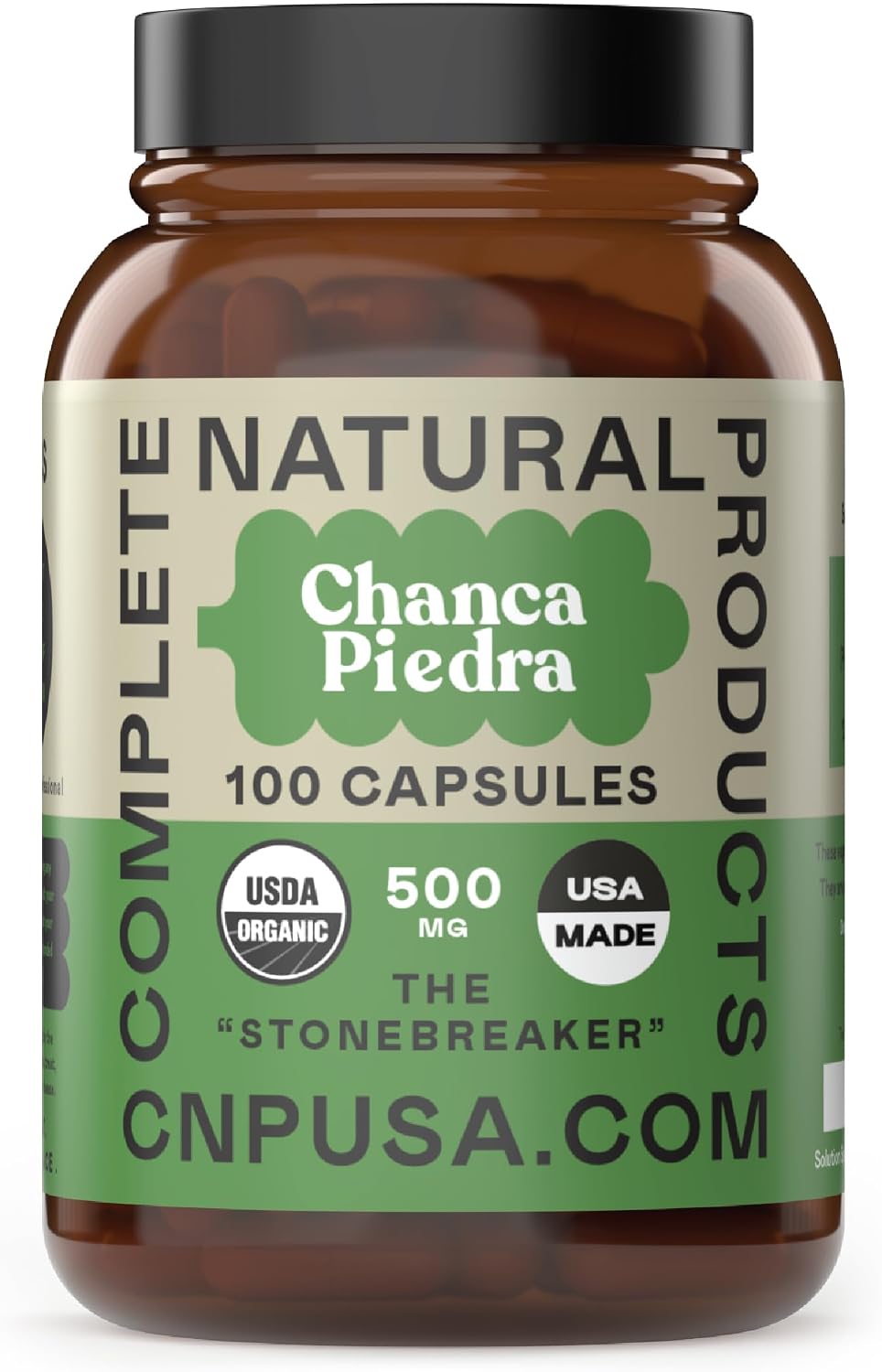 Chanca Piedra Orgánica Cápsulas 500mg - Extracto de Phyllanthus Niruri, 100 Cápsulas Veganas