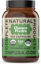 Chanca Piedra Orgánica 500mg – Cápsulas de Phyllanthus Niruri – Complemento Herbal Vegano