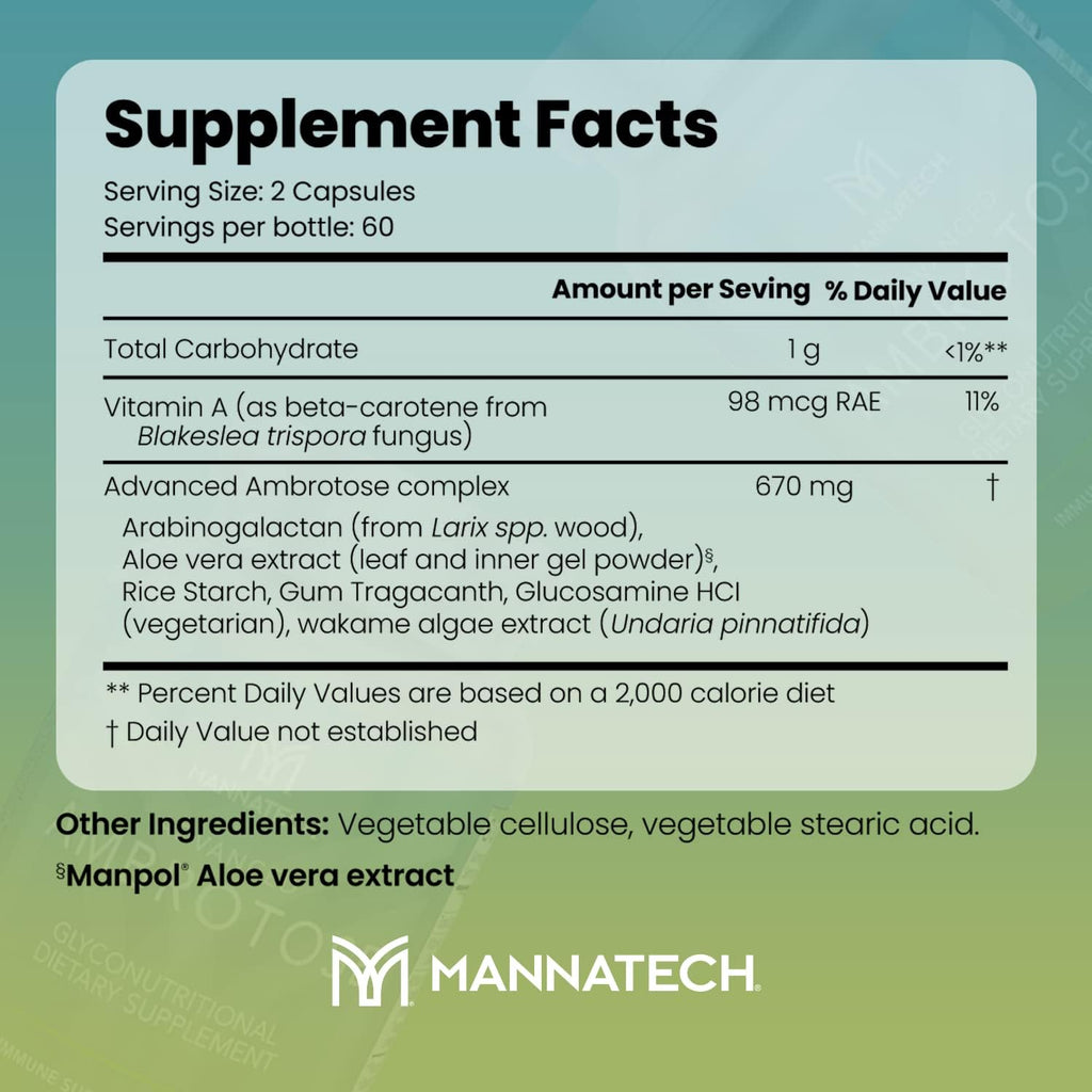 Mannatech Advanced Ambrotose 120 Cápsulas