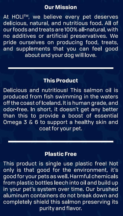 Aceite de Salmón HOLI para Perros y Gatos - Suplemento Líquido de Omega 3 EPA + DHA – Image 7