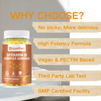 Complejo de Vitaminas B con Biotina, Colina, Inositol, Vitamina C y Zinc – Gominolas sin Azúcar (60 uds)