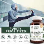 Natural Nutra Citrato de Calcio con Vitamina D3 – 60 Comprimidos
