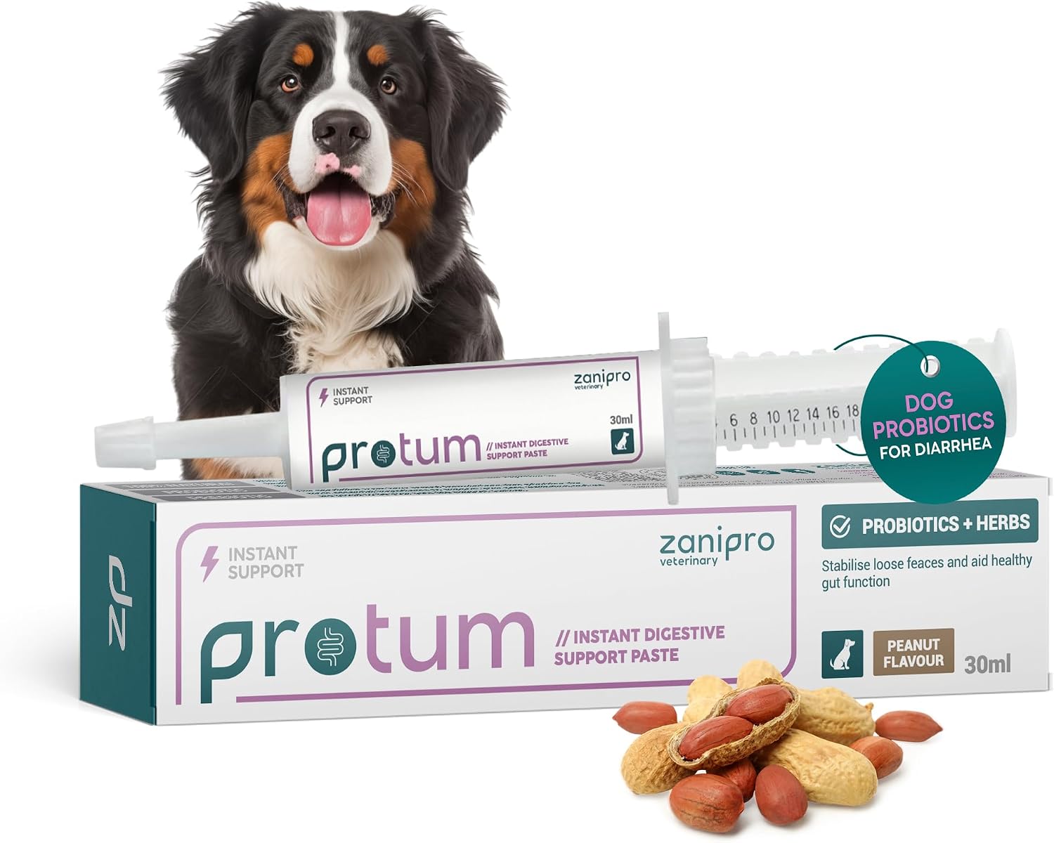 Probióticos para Perros y Gatos - Tratamiento para Diarrea - 30cc Sabor Ternera