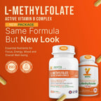 INVITA L-Metilfolato 15mg + Complejo B Activo – 60 Cápsulas – Suplemento con B6 y B12 Metilcobalamina