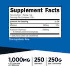 Polvo de HMB (Beta-Hidroxi Beta-Metilbutirato) de Nutricost, 250 Gramos - Sin Gluten y No GMO