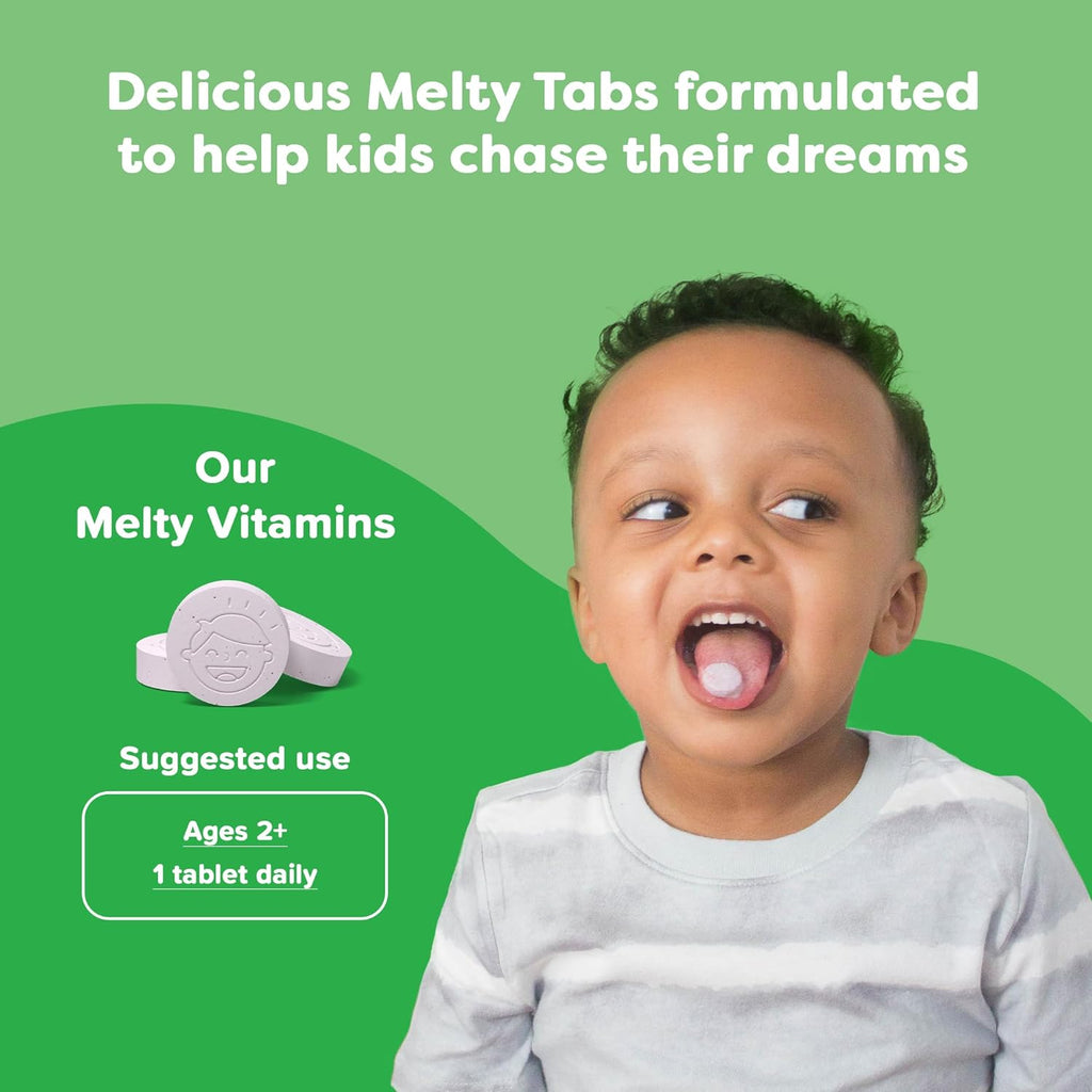 Renzo's Dynamite D3: Vitamina D3 para niños, 60 comprimidos disolventes sin azúcar sabor manzana verde