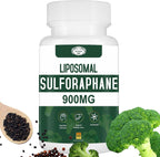 Suplemento de Sulforafano Liposomal 900mg, Extracto de Brócoli, Apoyo Antioxidante y Digestivo, 60 Cápsulas
