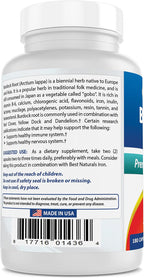 Best Naturals Raíz de Bardana 425 mg - 180 Cápsulas (Pack de 2)