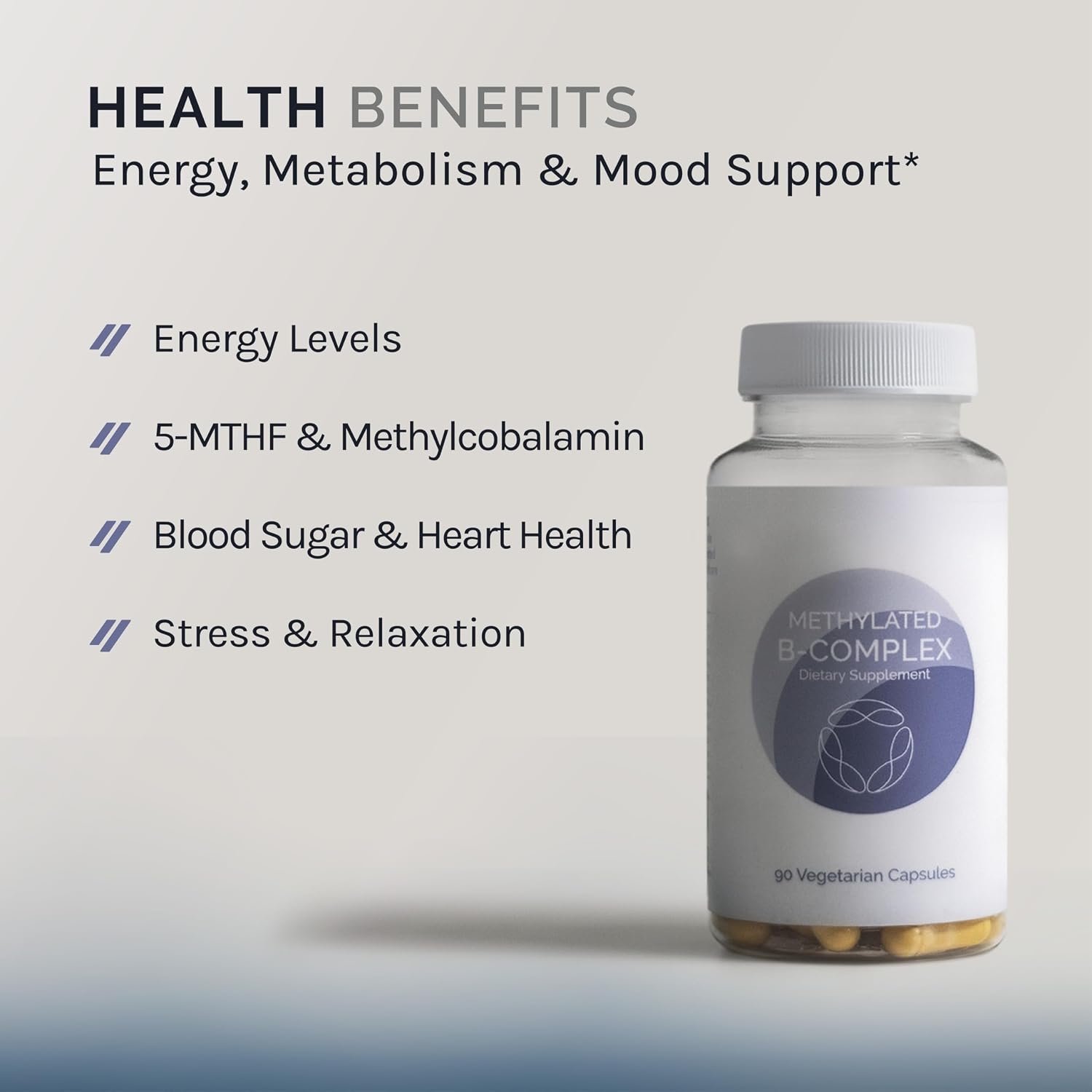 InfiniWell Complejo B Metilado - Vitaminas B Activas para Energía y Sistema Nervioso (90 Cápsulas)