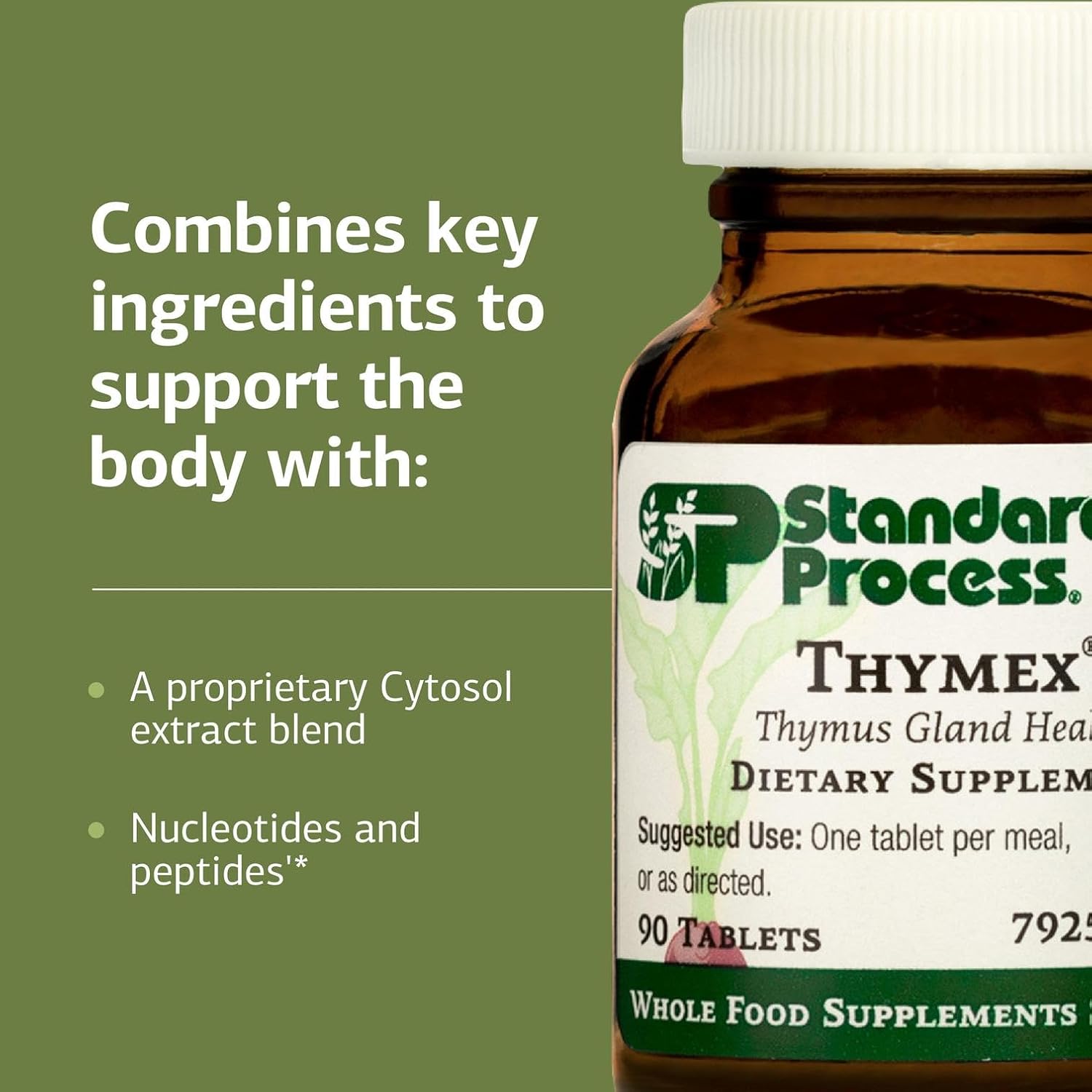 Standard Process Thymex - Suplemento con Extracto Cytosol de Timo para la Salud Inmunitaria - 90 Comprimidos