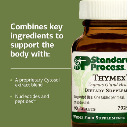 Standard Process Thymex - Suplemento con Extracto Cytosol de Timo para la Salud Inmunitaria - 90 Comprimidos – Image 4