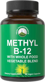 Metil B12 con Mezcla de Frutas y Verduras Enteras - 30 Cápsulas Veganas
