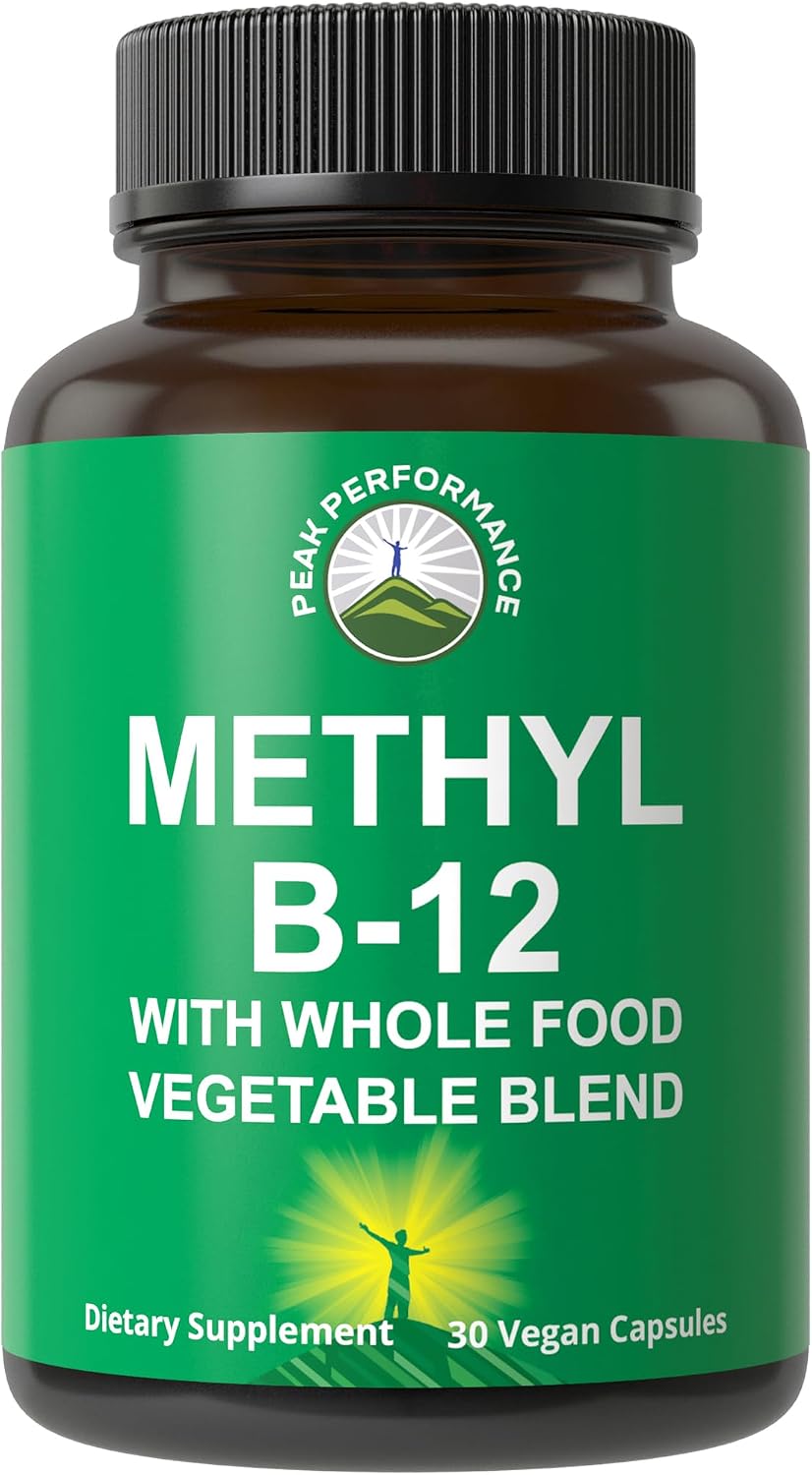 Metil B12 con Mezcla de Frutas y Verduras Enteras - 30 Cápsulas Veganas