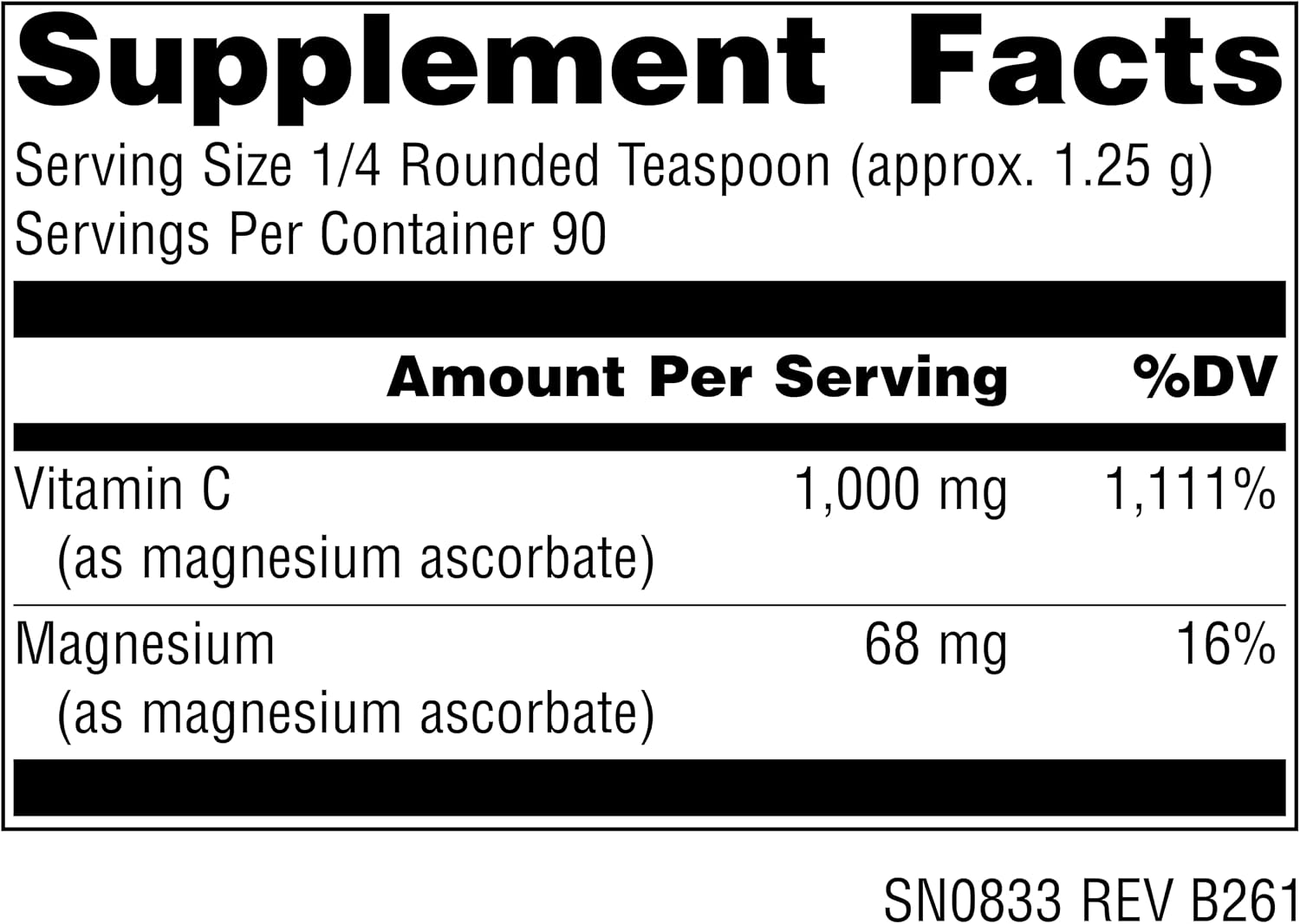 Source Naturals Magnesio Ascorbate, 113 g (4 oz) Polvo