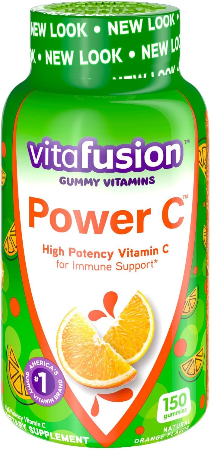 Vitafusion Power C, Gominolas de Vitamina C para Adultos, 150 Gominolas de Alta Potencia