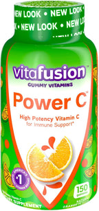 Vitafusion Power C, Gominolas de Vitamina C para Adultos, 150 Gominolas de Alta Potencia