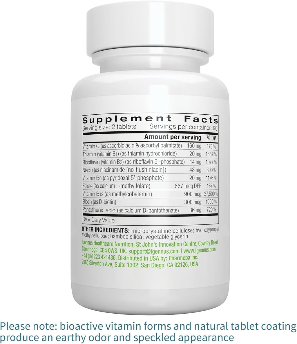 Igennus Super B-Complex Metilado y Vitaminas B Activas - 180 Comprimidos