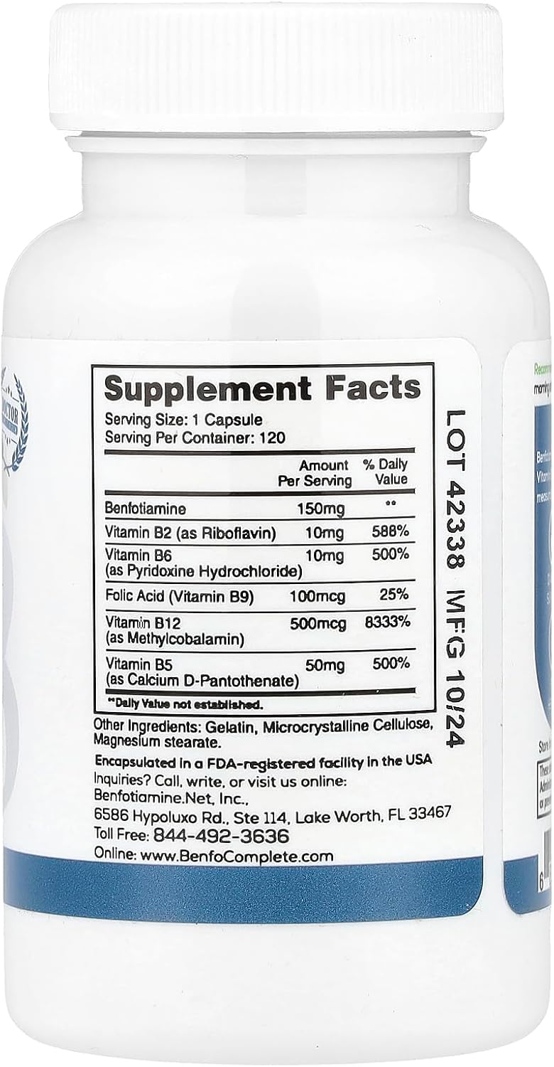 Multi-B Neuropathy Support Formula, 150 mg, 120 Cápsulas