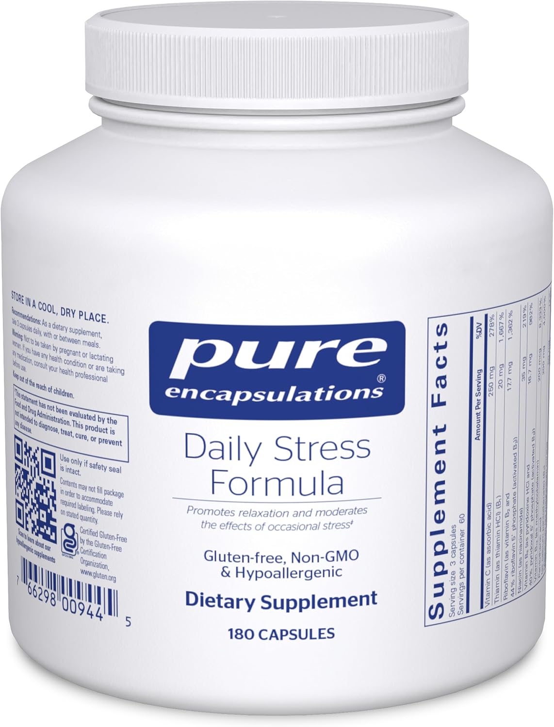 Pure Encapsulations Daily Stress Formula - 180 Cápsulas