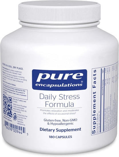 Pure Encapsulations Daily Stress Formula | – Relajación mental: La mezcla de hierbas y aminoácidos, junto con el – Image 1