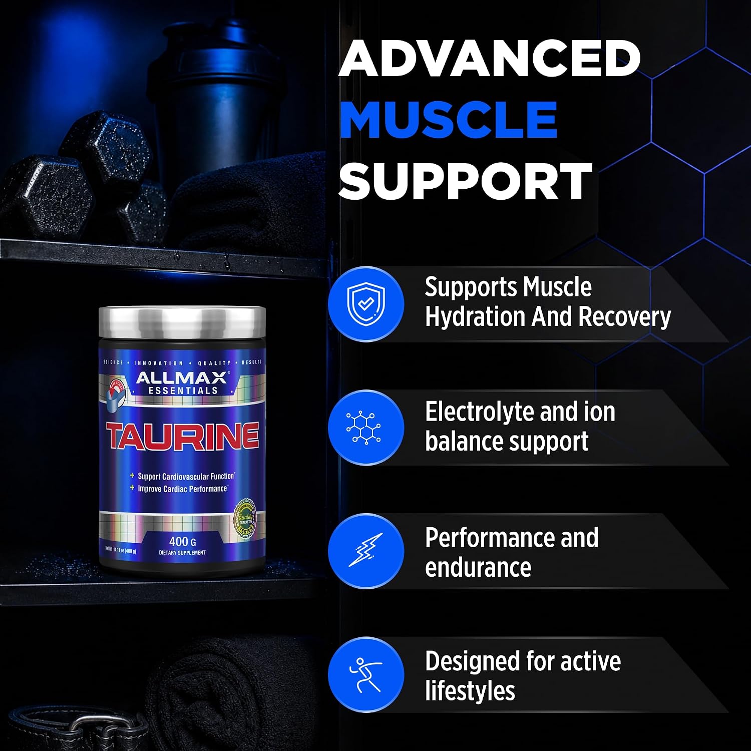 ALLMAX Essentials Taurina en Polvo, 400 g