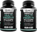 MEGAV-1 Multi-Vitamin, Superfood & Minerals - Multivitamínico Diario con Probióticos, Enzimas y Hongos (2 Paquetes, 180 Comprimidos)