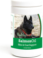 Healthy Breeds Aceite de Salmón para Perros Norwegian Elkhound - Golosinas Blandas (120 unidades)